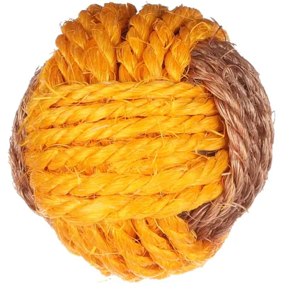 Flamingo - Jouet Justo balle 5 cm Brun & Jaune pour chat Flamingo - Jouet Justo balle 5 cm Brun & Jaune pour chat