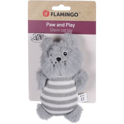 Ours Gris avec Catnip 16 x 11 x 3 cm Jouet pour chat