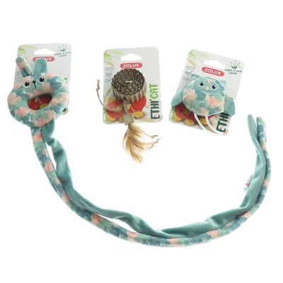 animallparadise - 3 jouets, chouette, disque carton et jouet de porte tissu