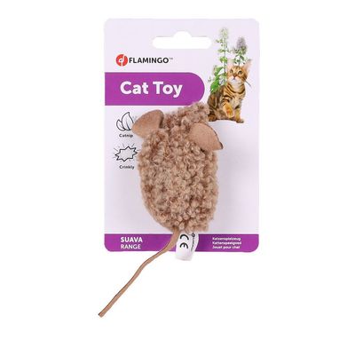 Flamingo - 1 souris SUAVA 15 cm jouet pour chat, couleur aléatoire.