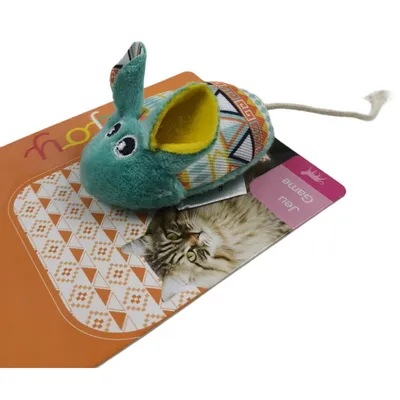 Souris vert Kali   14 x 5 x 3 cm avec catnip Jouet chat