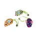 lot de 3 Souris mousse spiral avec grelot 6.5 cm jeux pour chat