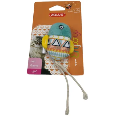 zolux - Poisson vert. Kali  15 x 6 x 3 cm. avec catnip. Jouet chat
