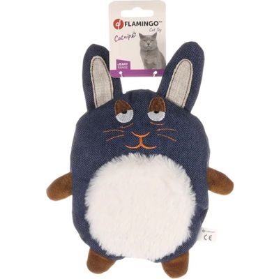 Jouet peluche Lapin  Jeany , 22 x 27 cm pour chat