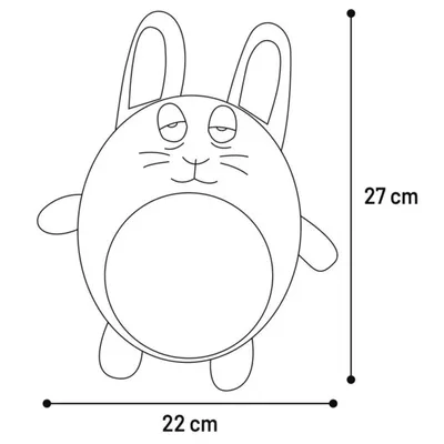Jouet peluche Lapin  Jeany , 22 x 27 cm pour chat