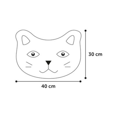 Tapis Zelda gris 30 x 40 cm pour bac à litière pour chat