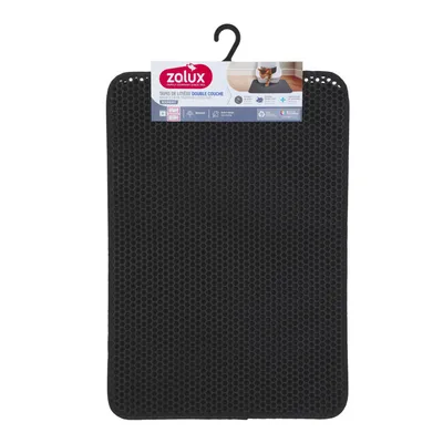Tapis d'hygiène double fond 45 x 65 cm pour maison de toilette chat