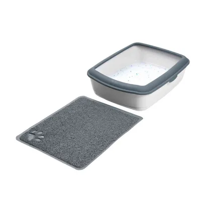 Trixie - Tapis pour bac à litière gris 37 x 45 cm pour chat