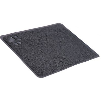 Tapis pour bac à litière gris 37 x 45 cm pour chat
