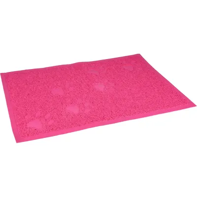 Tapis rose 40 x 60 cm pour bac à litière pour chat