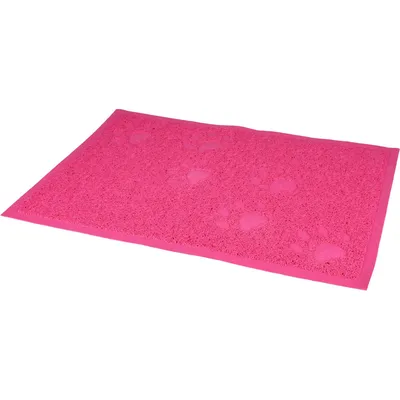 Tapis rose 40 x 60 cm pour bac à litière pour chat