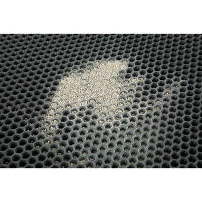 Tapis d'hygiène double fond 35 x 45 cm pour maison de toilette chat