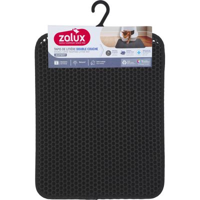Tapis d'hygiène double fond 35 x 45 cm pour maison de toilette chat