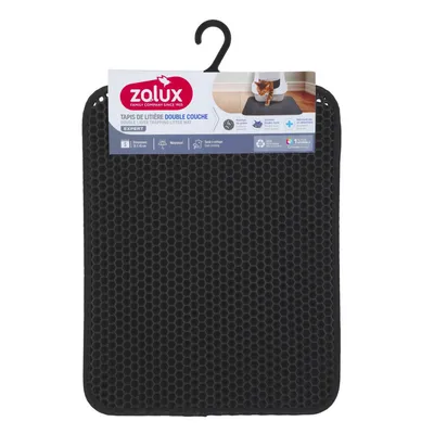 Tapis d'hygiène double fond 35 x 45 cm pour maison de toilette chat