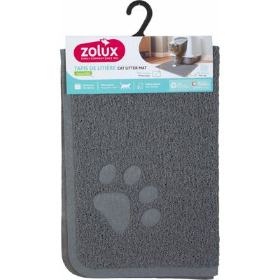 Tapis d'hygiène 60 x 90 cm gris pour maison de toilette chat