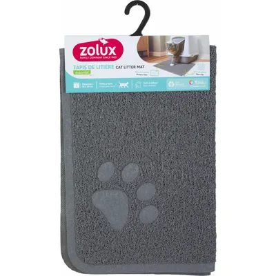 Tapis d'hygiène 60 x 90 cm gris pour maison de toilette chat