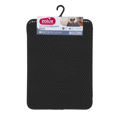 Tapis d'hygiène double fond 40 x 55 cm pour maison de toilette chat