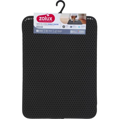 Tapis d'hygiène double fond 40 x 55 cm pour maison de toilette chat