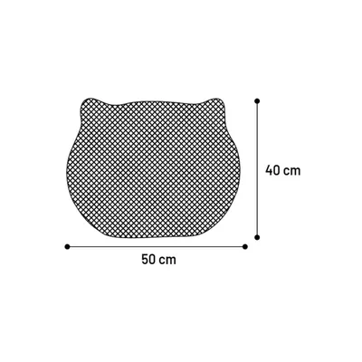 Tapis de bac à litière tête de chat  50 x 40 cm pour chat