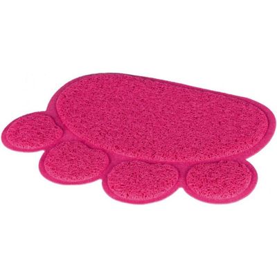 Tapis pour bac à litière, couleur rose, 40 X 30 cm pour chat