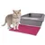 Tapis rose 30 x 40 cm pour bac à litière pour chat
