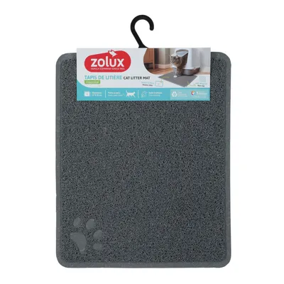 Tapis d'hygiène 37 x 45 cm gris pour maison de toilette chat