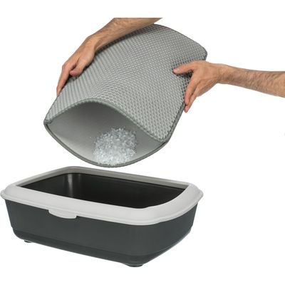 Tapis à Tamis pour Bac à Litière Double Couche Chats Multi-taille