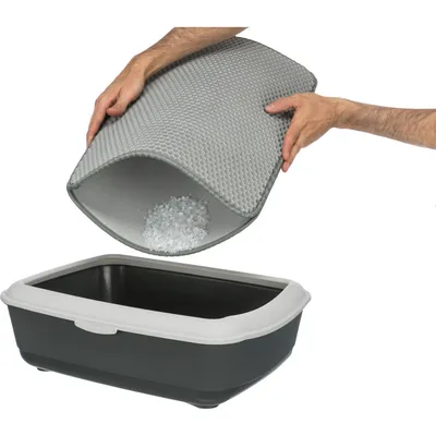 Tapis à Tamis pour Bac à Litière Double Couche Chats Multi-taille