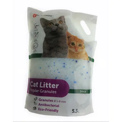 Litière silica granules moyen. 5.5 litres litière pour chat