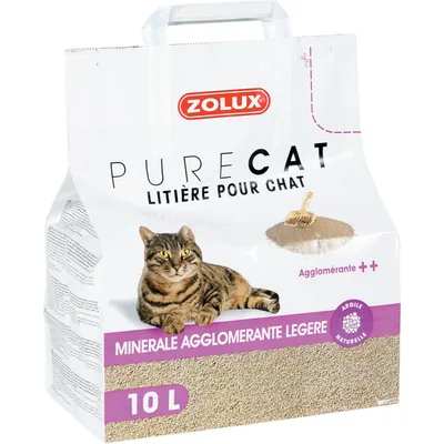Litière minérale agglomérante légère 10 litres soit 7,18 kg pour chat