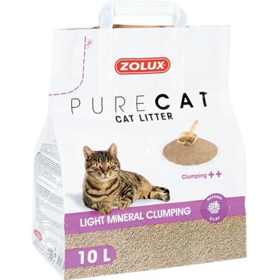 Litière minérale agglomérante légère 10 litres soit 7,18 kg pour chat