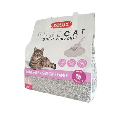 Litière minérale agglomérante parfumé 5 Litres soit 4.34 kg pour chat