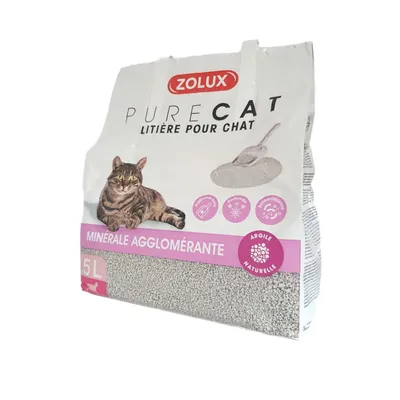 Litière minérale agglomérante parfumé 5 Litres soit 4.34 kg pour chat
