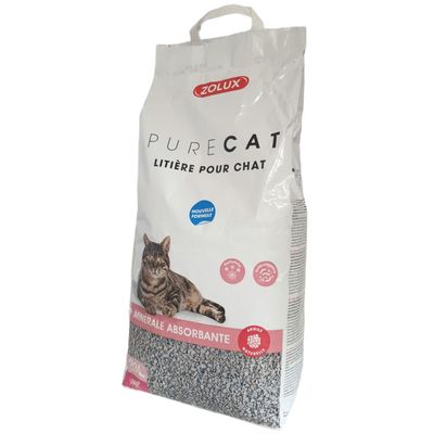 Litière pure cat minérale absorbante parfumée 20 litres soit 13 kg pour cha