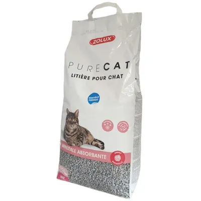Litière pure cat minérale absorbante parfumée 20 litres soit 13 kg pour cha