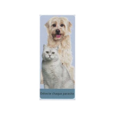 Peigne double antipuces et poussière pour chat et chien