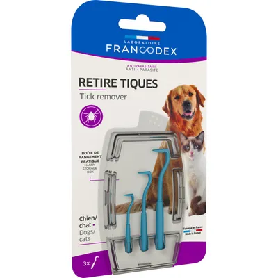 Francodex - Tire Tiques Pour Chiens et Chats lot de 3