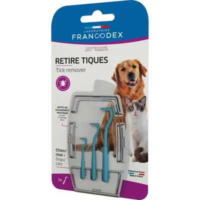 Francodex - Tire Tiques Pour Chiens et Chats lot de 3