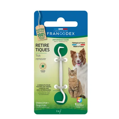 Francodex - Retire Tiques 8 cm pour chiens et chats
