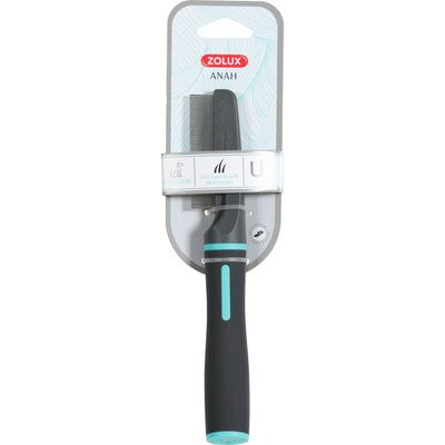 Peigne a puces 70 dents, 3.2 x 2.5 c 21 cm. gamme ANAH, pour chiens.