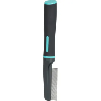 Peigne a puces 70 dents, 3.2 x 2.5 c 21 cm. gamme ANAH, pour chiens.