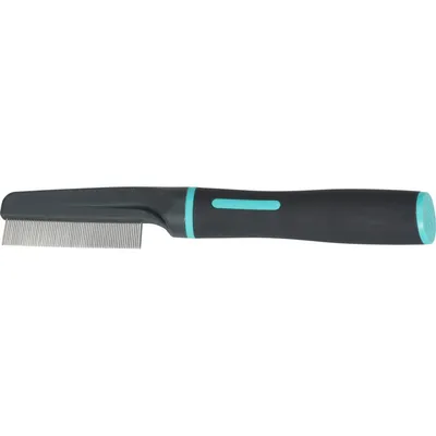 Peigne a puces 70 dents, 3.2 x 2.5 c 21 cm. gamme ANAH, pour chiens.