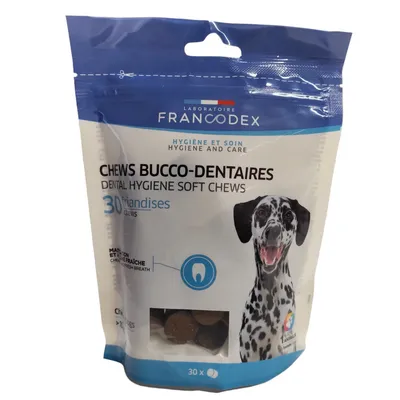 Francodex - CHEWS bucco-dentaires 30 Friandises pour chien Francodex - CHEWS bucco-dentaires 30 Friandises pour chien