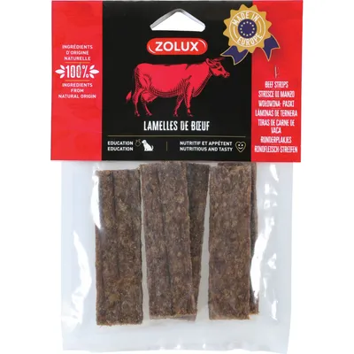 zolux - Friandises 4 lamelles de bœuf 100 g pour chien