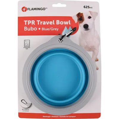 Gamelle de transport BUBO 625 ml. pour chien. couleur / gris.