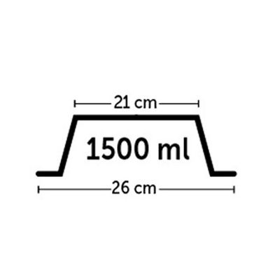 Gamelle MARA grise ø 26 cm 1.5 litre pour chien et chat