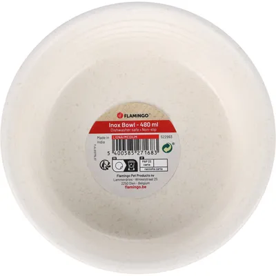 Flamingo - Gamelle pour nourriture ou l'eau blanche ø 13.6cm, 480 ml pour Flamingo - Gamelle pour nourriture ou l'eau blanche ø 13.6cm, 480 ml pour