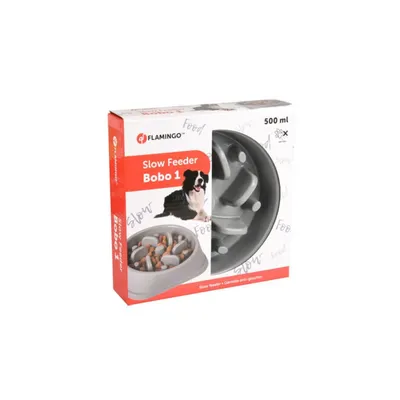 Gamelle BOBO 1 anti glouton grise  500 ML ø 17 cm pour chien