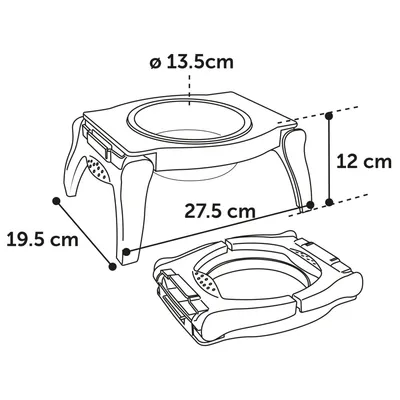 Flamingo - Gamelle de voyage support pliable , 800 ml, eau ou nourriture po