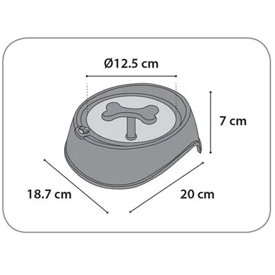animallparadise - Gamelle anti -glouton ø 12.5 cm, 400 ML, , pour chien